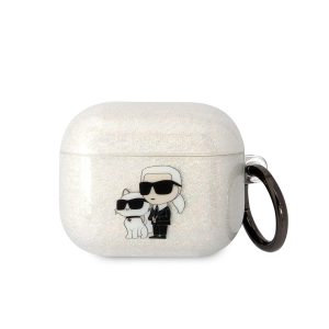 Apple Airpods 3 KARL LAGERFELD KLA3HNKCTGT Glitter TPU Tartó - Átlátszó