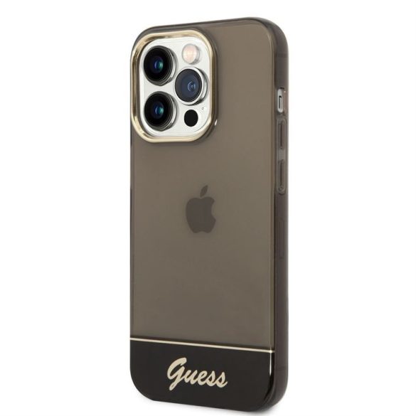 Apple iPhone 14 Pro Max GUESS GUHCP14XHGCOK TPU Hátlap - Fekete