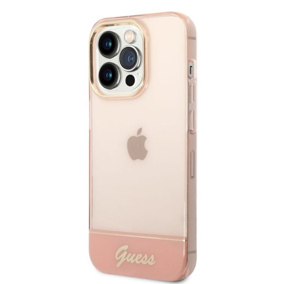 Apple iPhone 14 Pro Max GUESS GUHCP14XHGCOP TPU Hátlap - Rózsaszín