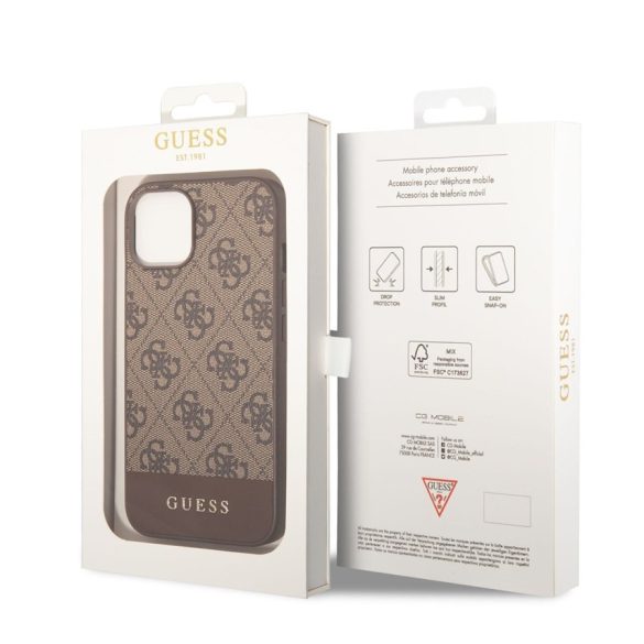 Apple iPhone 14 GUESS GUHCP14SG4GLBR Hátlap - Barna