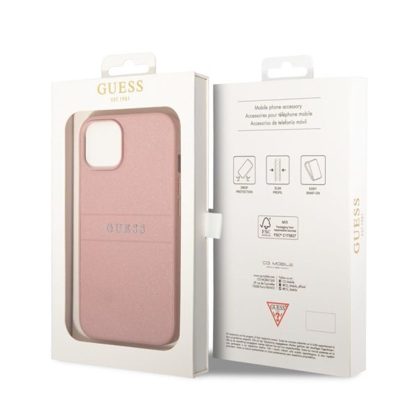 Apple iPhone 14 Plus GUESS GUHCP14MPSASBPI Hátlap - Rózsaszín