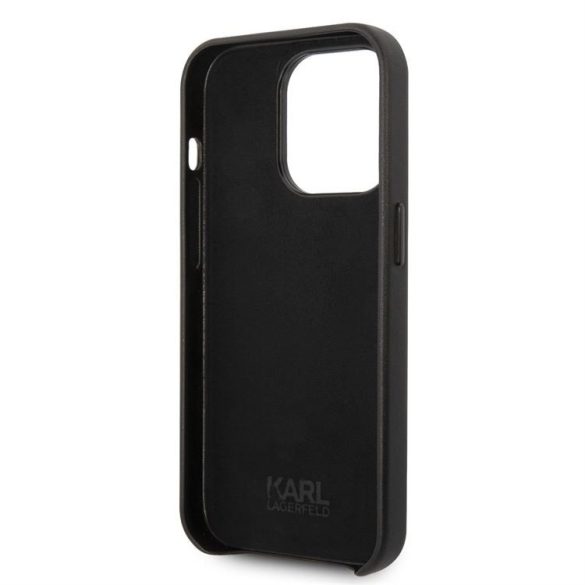 Apple iPhone 14 Pro KARL LAGERFELD KLHCP14LFWHK Hátlap - Fekete