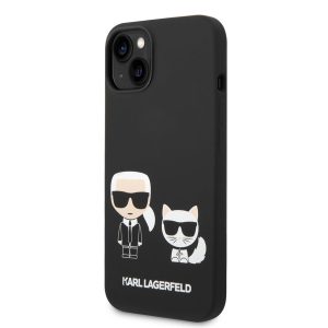 Apple iPhone 14 KARL LAGERFELD KLHCP14SSSKCK Liquid Silicon Hátlap - Fekete