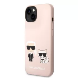   Apple iPhone 14 KARL LAGERFELD KLHCP14SSSKCI Liquid Silicon Hátlap - Rózsaszín