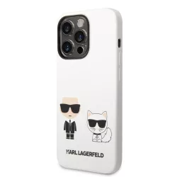   Apple iPhone 14 KARL LAGERFELD KLHCP14SSSKCW Liquid Silicon Hátlap - Fehér