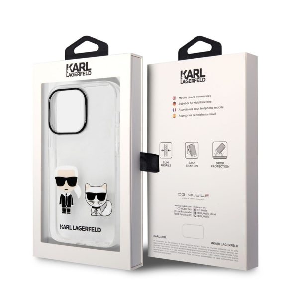 Apple iPhone 14 Pro KARL LAGERFELD KLHCP14LTGKTR TPU Hátlap - Átlátszó