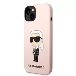   Apple iPhone 14 Plus KARL LAGERFELD KLHCP14MSNIKBCP Liquid Hátlap - Rózsaszín