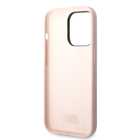 Apple iPhone 14 Pro KARL LAGERFELD KLHCP14LSNIKBCP Liquid Hátlap - Rózsaszín