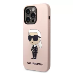   Apple iPhone 14 Pro Max KARL LAGERFELD KLHCP14XSNIKBCP Liquid Hátlap - Rózsaszín