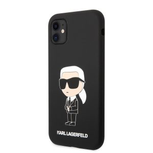 Apple iPhone 11 KARL LAGERFELD KLHC61SNIKBCK Liquid Hátlap - Fekete