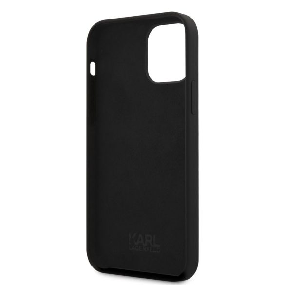 Apple iPhone 12/12 Pro KARL LAGERFELD KLHCP12MSNIKBCK Liquid Hátlap - Fekete