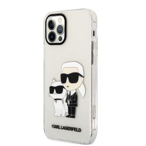 Apple iPhone 12/12 Pro KARL LAGERFELD KLHCP13MHNKCTGT Glitter Hátlap - Átlátszó tok