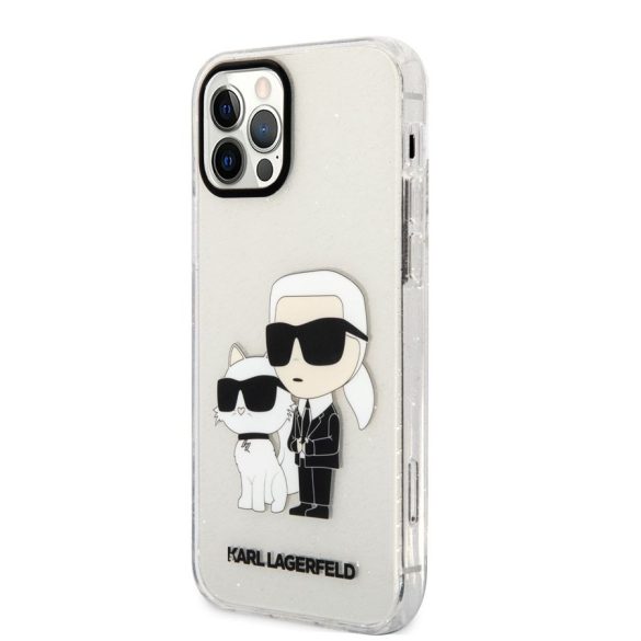 Apple iPhone 12/12 Pro KARL LAGERFELD KLHCP13MHNKCTGT Glitter Hátlap - Átlátszó tok