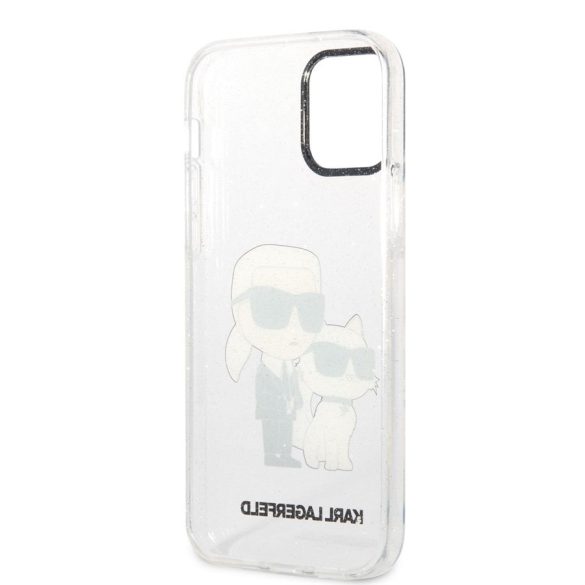Apple iPhone 12/12 Pro KARL LAGERFELD KLHCP13MHNKCTGT Glitter Hátlap - Átlátszó tok