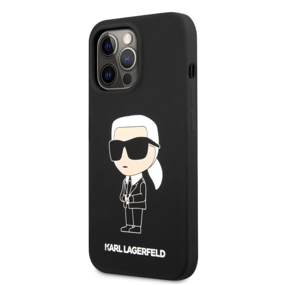 Apple iPhone 13 Pro KARL LAGERFELD KLHCP13LSNIKBCK Liquid Hátlap - Fekete