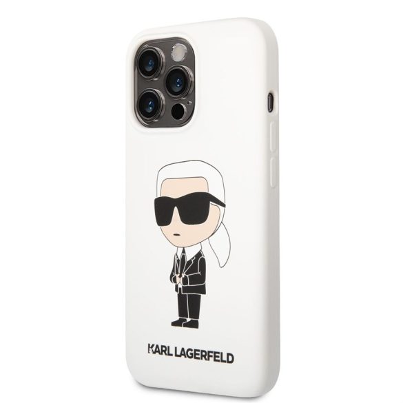 Apple iPhone 13 Pro KARL LAGERFELD KLHCP13LSNIKBCH Liquid Hátlap - Fehér