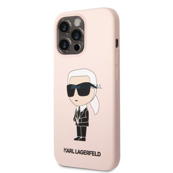 Apple iPhone 13 Pro KARL LAGERFELD KLHCP13LSNIKBCP Liquid Hátlap - Rózsaszín