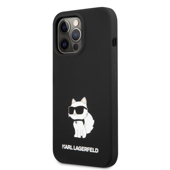 Apple iPhone 13 Pro KARL LAGERFELD KLHCP13LSNCHBCK Liquid Hátlap - Fekete