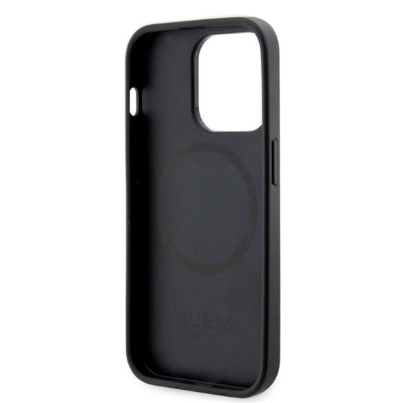 Apple iPhone 14 Pro Max GUESS GUHMP14XHGCFSEK MagSafe Hátlap - Fekete tok