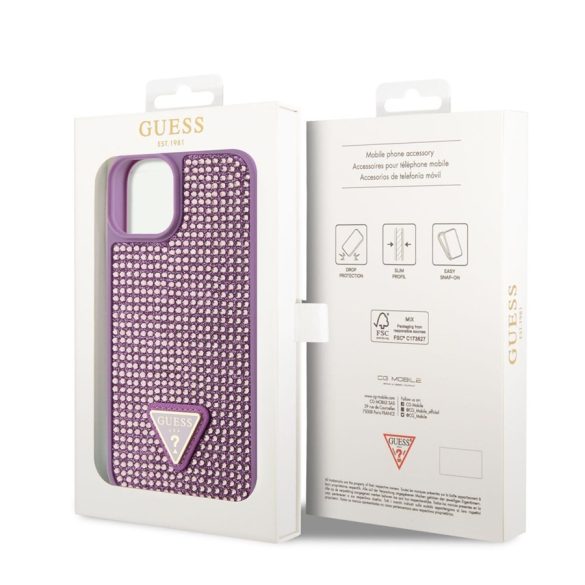 Apple iPhone 14 GUESS GUHCP14SHDGTPU Hátlap - Lila tok