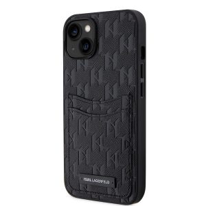 Apple iPhone 14 KARL LAGERFELD KLHCP14SSAKLHPPK Hátlap - Fekete tok