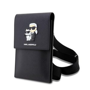KARL LAGERFELD KLWBSAKCPMK Univerzális Telefontartó Táska  - Fekete tok