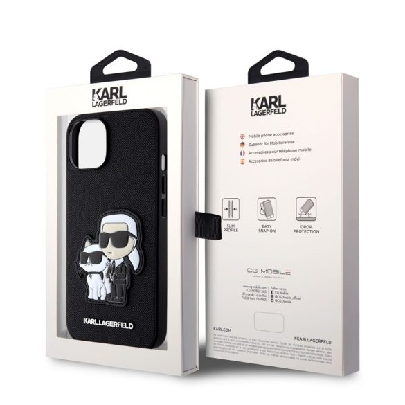 Apple iPhone 13 KARL LAGERFELD KLHCP13MSANKCPK Hátlap - Fekete tok