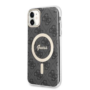 Apple iPhone 11 GUESS GUHMN61H4STK MagSafe Hátlap - Fekete tok