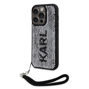 Apple iPhone 13 Pro KARL LAGERFELD KLHCP13LPSQRKS Reversible Hátlap - Fekete/Ezüst tok