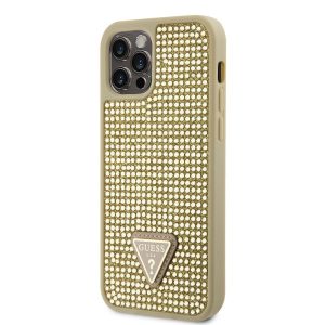 Apple iPhone 12/12 Pro GUESS GUHCP12MHDGTPD Hátlap - Arany tok