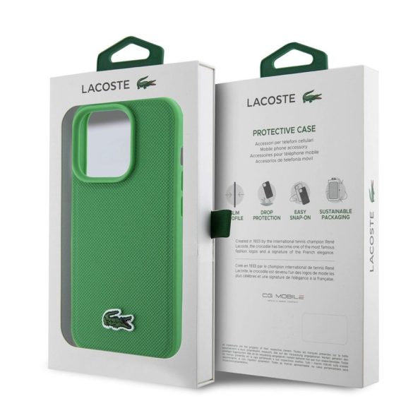 Apple iPhone 15 Pro Lacoste LCHMP15LPVCN MagSafe Hátlap - Zöld