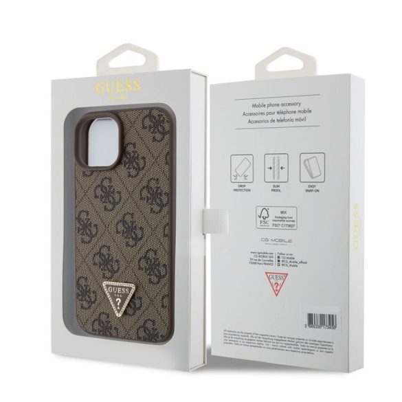 Apple iPhone 15 GUESS GUHCP15SP4TDPW Hátlap - Barna