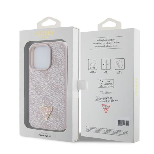 Apple iPhone 15 Pro GUESS GUHCP15LP4TDPP Hátlap - Rózsaszín
