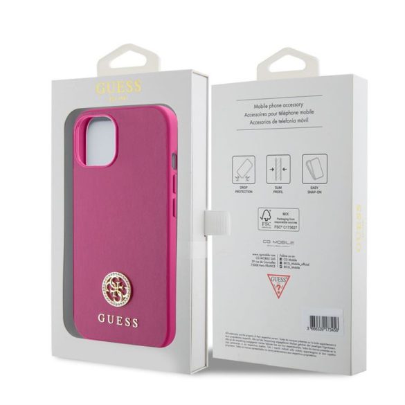 Apple iPhone 15 GUESS GUHCP15SPS4SDGPP Hátlap - Magenta