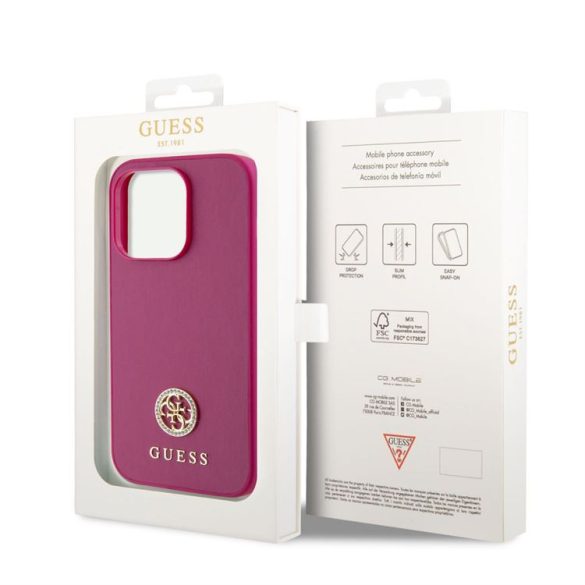 Apple iPhone 15 Pro GUESS GUHCP15LPS4SDGPP Hátlap - Magenta