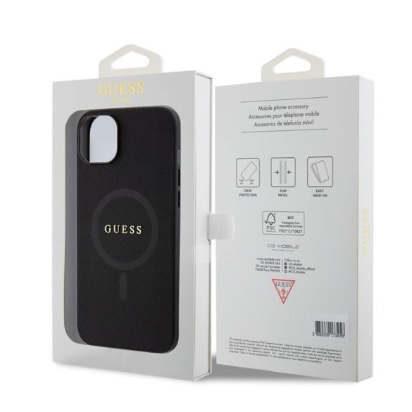 Apple iPhone 15 Plus GUESS GUHMP15MPSAHMCK MagSafe Hátlap - Fekete