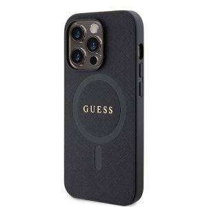 Apple iPhone 15 Pro GUESS GUHMP15LPSAHMCK MagSafe Hátlap - Fekete