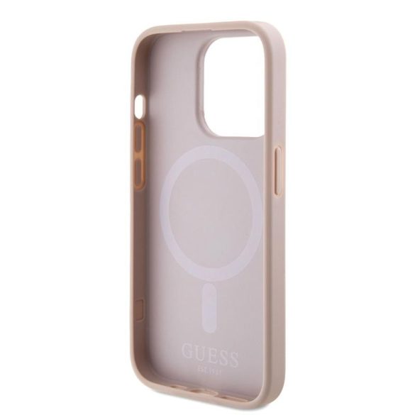 Apple iPhone 15 Pro GUESS GUHMP15LPSAHMCP MagSafe Hátlap - Rózsaszín