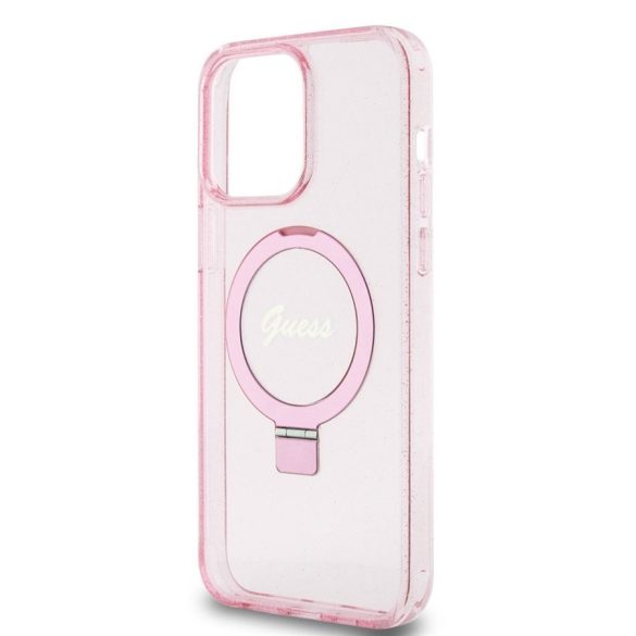 Apple iPhone 15 Pro GUESS GUHMP15LHRSGSP MagSafe Hátlap - Rózsaszín