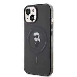   Apple iPhone 15 KARL LAGERFELD KLHMP15SHFCKNOK Magsafe IML Hátlap - Fekete