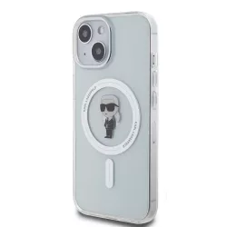   Apple iPhone 15 KARL LAGERFELD KLHMP15SHFCKNOT Magsafe TPU Hátlap - Átlátszó
