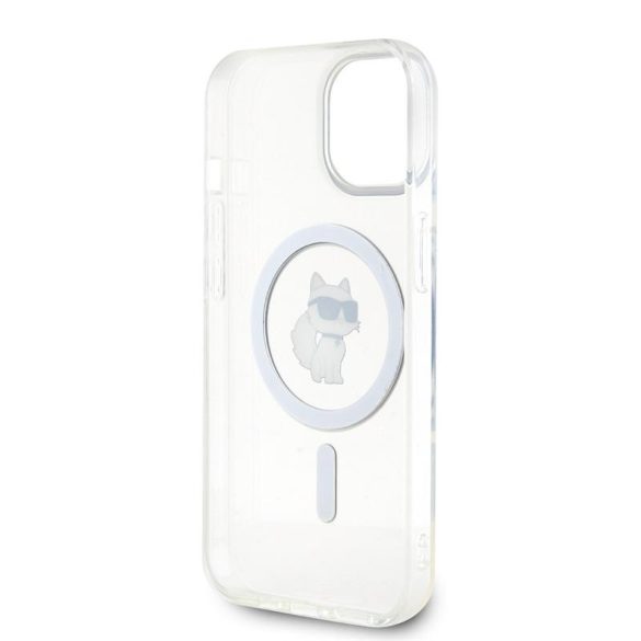 Apple iPhone 15 KARL LAGERFELD KLHMP15SHFCCNOT Magsafe IML Hátlap - Átlátszó