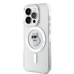   Apple iPhone 15 Pro KARL LAGERFELD KLHMP15LHFCCNOT Magsafe TPU Hátlap - Átlátszó