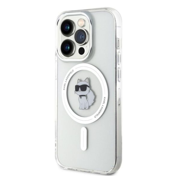 Apple iPhone 15 Pro KARL LAGERFELD KLHMP15LHFCCNOT Magsafe TPU Hátlap - Átlátszó