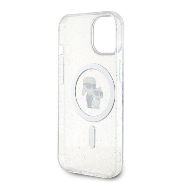 Apple iPhone 15 KARL LAGERFELD KLHMP15SHGKCNOT Magsafe IML Hátlap - Glitter