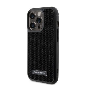 Apple iPhone 15 Pro KARL LAGERFELD KLHCP15LHDSPLK Hátlap - Fekete