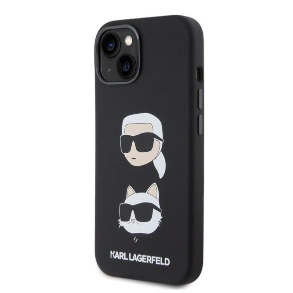 Apple iPhone 15 Plus KARL LAGERFELD KLHCP15MSDHKCNK Liquid Hátlap - Fekete