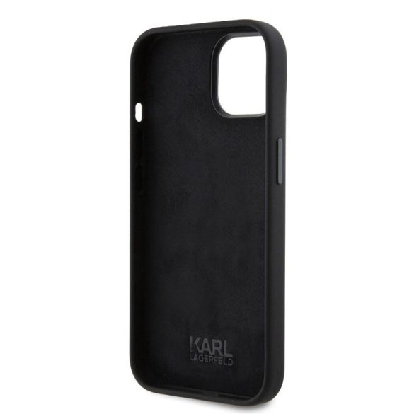Apple iPhone 15 Plus KARL LAGERFELD KLHCP15MSDHKCNK Liquid Hátlap - Fekete
