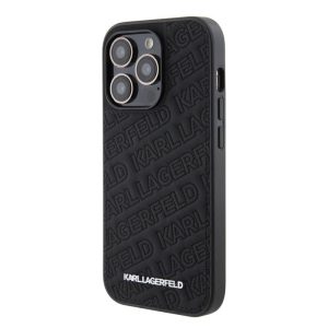 Apple iPhone 15 Pro KARL LAGERFELD KLHCP15LPQKPMK Hátlap - Fekete