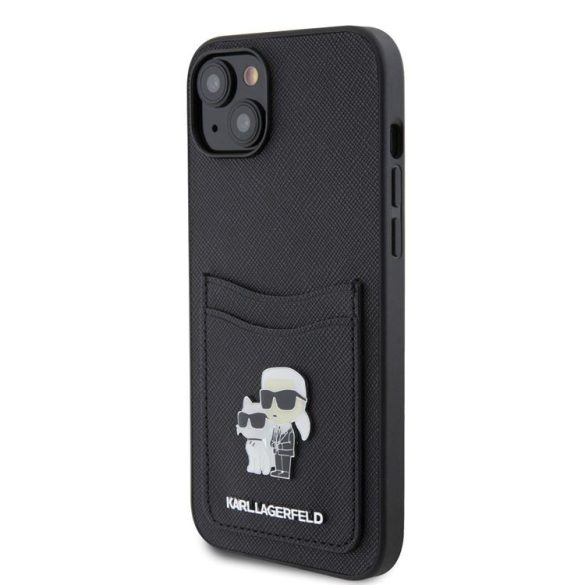 Apple iPhone 15 KARL LAGERFELD KLHCP15SSAPKCNPK Hátlap - Fekete